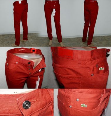 Lacoste HH 727L R9Q Stoff Jeans Slim 5 Pocket Hose 100% Cotton W 30 36 L34 Oxyde