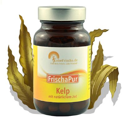 LebeFrischa Kelp Algen Pulver natürliches Jod 150µ g hochdosiert 180 Presslinge