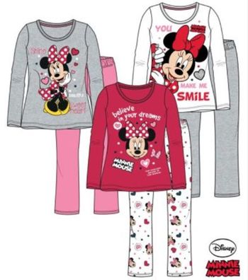 Pyjama/ Nachtwäsche/ Schlafanzug von Minnie Maus --> 104 bis 140 --> NEU!