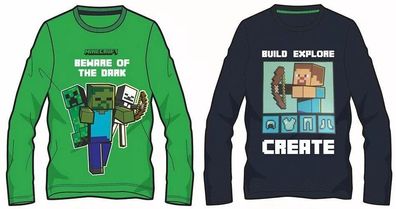 LA-Shirts von Minecraft--> Grün, Blau--> 110 - 152--> NEU!!!