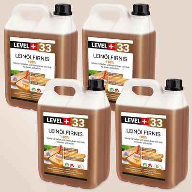 Leinöl Firnis 20 L Leinölfirnis, Holzschutz, Holzpflege, Lackfirnis Harzfrei RM33