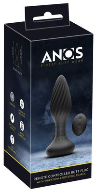 ANOS Vibro-Analplug mit Rotation und Fernbedienung