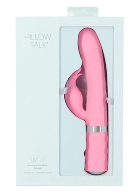 Pillow Talk Lively Pink - Rabbitvibrator mit Swarovski-Bedienknopf