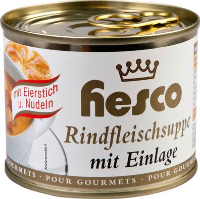 Hesco Rindsuppe mit Einlage Eierstich und Nudeln 5 Dosen 1060ml