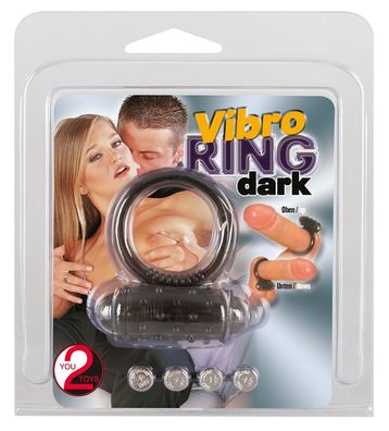 You2Toys Vibro Ring Dark - Penisring mit Mini-Vibrator, Ø 3 cm, dehnbar