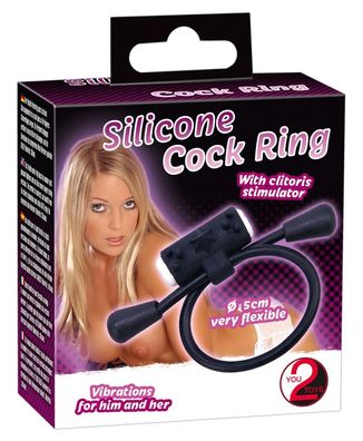 You2Toys Silikon Cockring mit Vibration und Klitoris-Reiznoppen