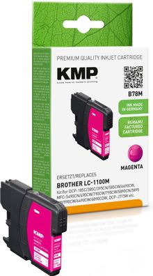 KMP B78M magenta Tintenpatrone ersetzt Brother LC-1100M