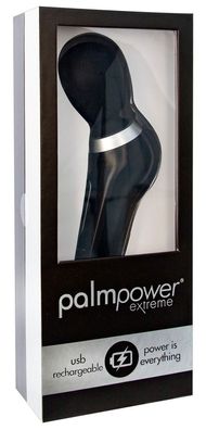 palmpower Extreme Black - Ergonomischer Massagestab mit 7 Vibrationsmodi