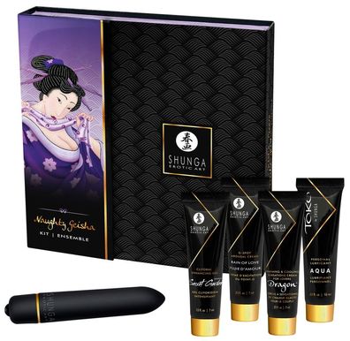 Shunga Naughty Geishas Set - 5-teiliges Luxus-Set mit Vibrator