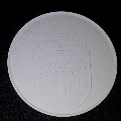 Medaille Porzellan Meissen Fürstenwalde an der Spree