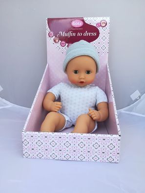 Götz-Puppen Muffin to Dress Puppe - 33 cm große Babypuppe mit blauen Schlafaugen, ...