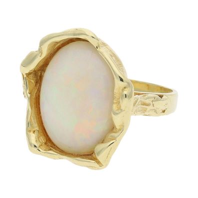 Opal Ring 585/000 (14 Karat) Gold aus zweiter Hand, getragen - Größe: 54
