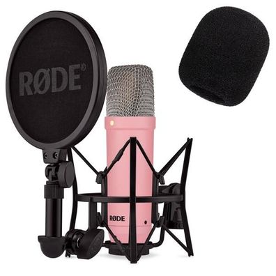 Rode NT1 Signature Pink Mikrofon mit Popschutz