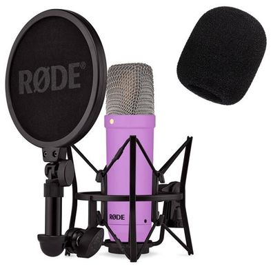 Rode NT1 Signature Purple Mikrofon Lila mit Popschutz