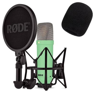 Rode NT1 Signature Green Mikrofon Grün mit Popschutz