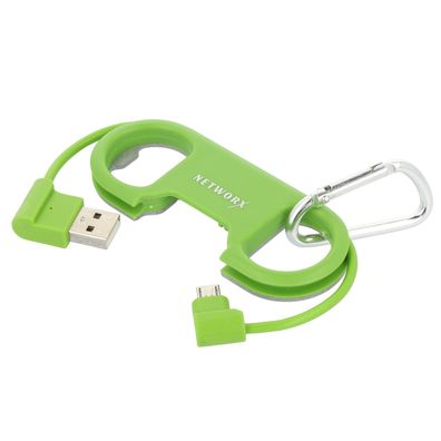 Networx Flaschenöffner mit USB-auf-Micro-USB-Kabel - grün