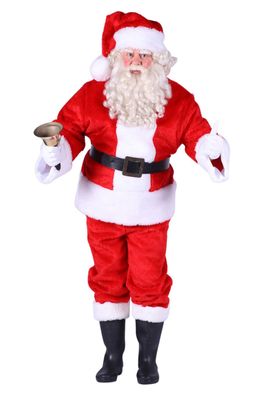 Kostüm Weihnachtsmann Nikolauskostüm Herren 4tlg. Weihnachten Plüsch St. Claus