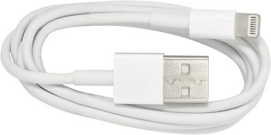 Heitech USB Ladekabel USB A Stecker auf iPhone Stecker für iPhone Länge 1 m weiß