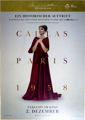 Callas - Paris, 1958 - Original Kinoplakat A1 - Konzert-Doku zum 100. - Filmposter