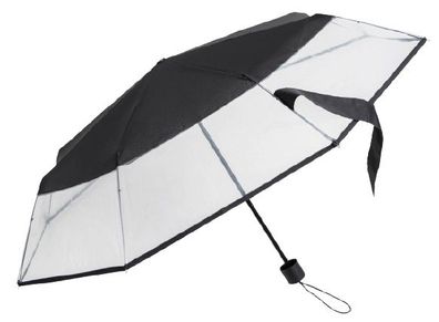 Regenschirm 24 X 90 Cm Stahl/ Polyester Schwarz/ Transparent