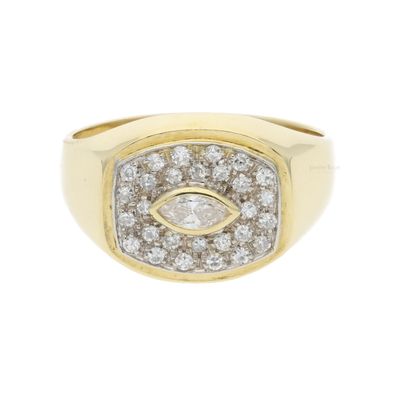 Ring 750/000 (18 Karat) Gold mit Diamanten, getragen 25322985 - Größe: 55