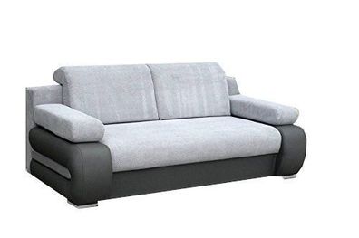 Couch mit Schlaffunktion Sofa Schlafsofa Wohnzimmercouch YORK Grau