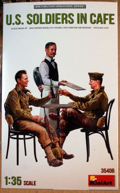 Mini Art 35406 U. S. Soldiers in Cafe 1:35 Bausatz Kit