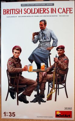 Mini Art 35392 British Soldiers in Cafe 1:35 Bausatz Kit