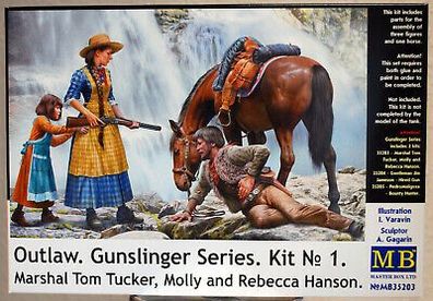 35203 Master Box Outlaw Series Marshal Tom Tucker, Molly & Rebecca Hanson1:35