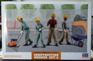 66003 Hasegawa Construction Worker Straßenbauarbeiter Hitachi Baumaschinen 1:35