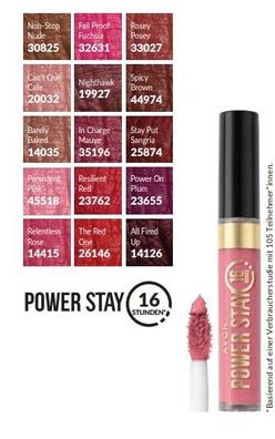 AVON POWER STAY 16-Stunden Lippenfarbe