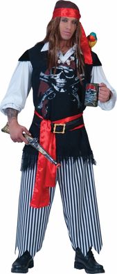 Piratenkostüm Pirat Herren 5tlg. Gr.48/50 Seeräuber Karneval Fasching Kostüm
