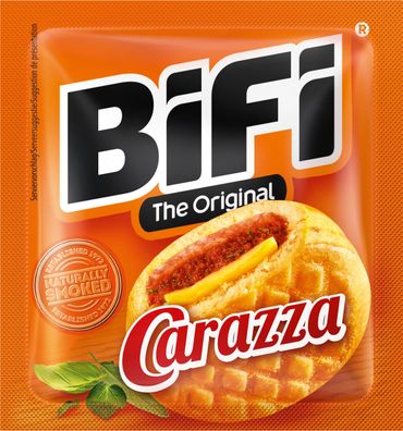 Bifi Carazza Pizza Snack gefüllt mit Pizza Sauce Weizen Gebäck 40g