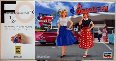 29110 Hasegawa 50&acute; s American Girls Figures 2 Mädels 1950er Jahre 1:24