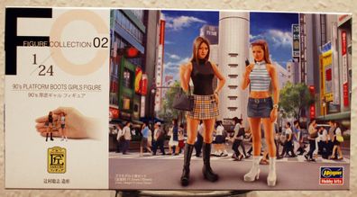29102 Hasegawa 90&acute; s Platform Boots Girls Figures 2 Mädels 90er Jahre 1:24