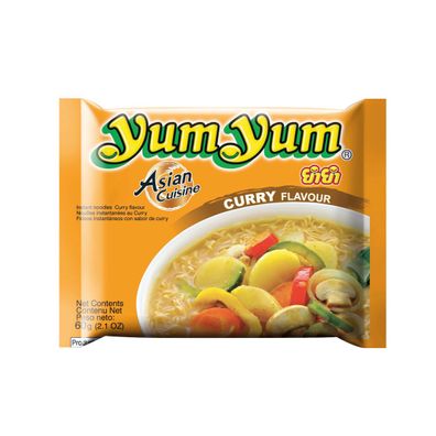 YUM YUM Instant Nudeln mit Currygeschmack Packung 60g