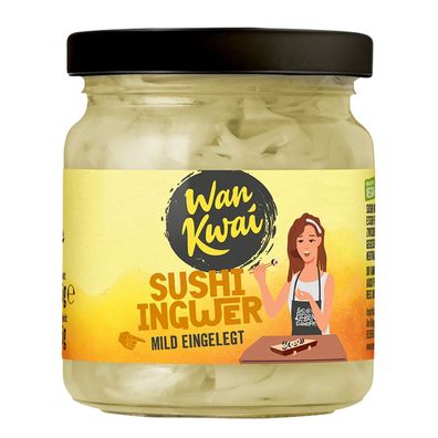 Wan Kwai Sushi Ingwer mild und leicht eingelegt in Vegan 135g