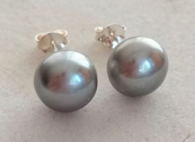Silber 925 Ohrstecker mit elegante Tahiti Perlen , Neu, Top