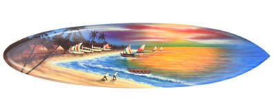 Surfboard 100cm Bali Beach Boote Sonnenuntergang Surfbrett Meer Weihnachten