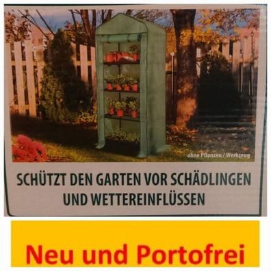 Gardenline® Gewächshaus 4 Stöckig 160cm Obst Garten Pflanzen Setzlinge Keimlinge