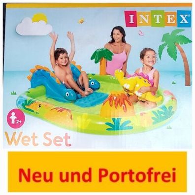 Intex® Wet Set Pool Lounge mit Rutsche Kinderpool Pool Garten Sommer Neu
