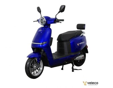 Veleco Sparky Elektromoped 2000W, 45 km/ h, Blau mit herausnehmbarem Akku