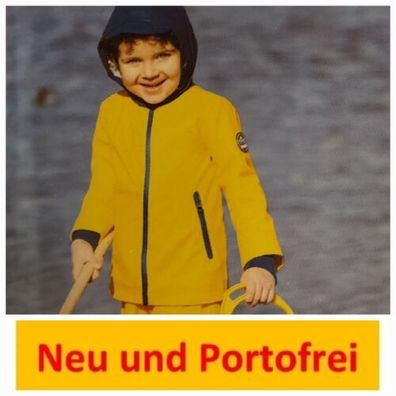 Regenjacke Gelb Kinder wasserdicht Windbreaker Friesennerz Regenmantel 98/104