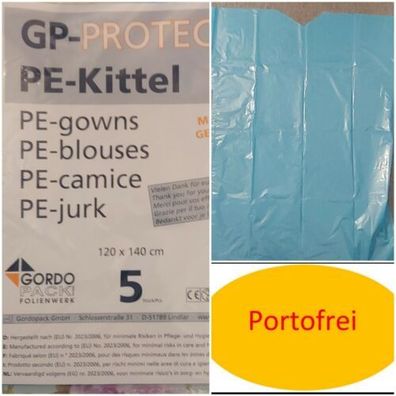 GP Protect PE Kittel Einwegkittel Schutzausrüstung Germany (Gr. 120x140)