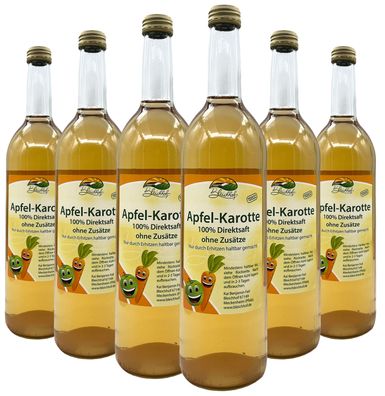 Bleichhof® Apfelsaft mit Karottensaft - Direktsaft, vegan (6x0,72l)