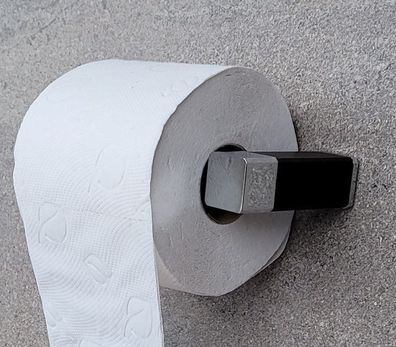 Orta Toilettenpapierhalter ohne Deckel Metall verchromt + Echtholz LimitedEdition