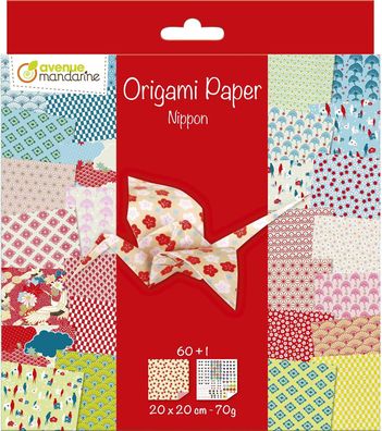 Avenue Mandarine OR514C - Packung Origami Papier mit 60 Blatt, beidseitig bedruckt...