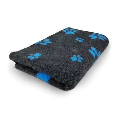 Vet Bed Hundedecke Hundebett Schlafplatz 150 x 100 cm anthrazit-blau