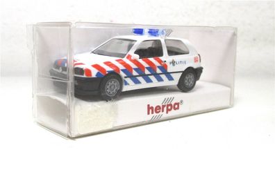 Modellauto H0 1/87 Herpa 042222 VW Golf CL Polizei