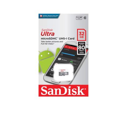 Micro SD Speicherkarte 32 GB SanDisk Ultra SDHC Memory Card 80 MB/ s Class 10